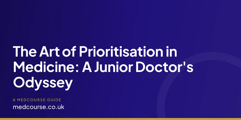 The Art of Prioritisation in Medicine: A Junior Doctor's Odyssey